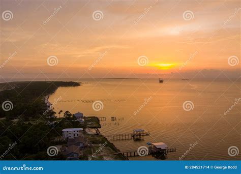 Fort Morgan, Alabama Beach at Sunset in July Stock Photo - Image of ...