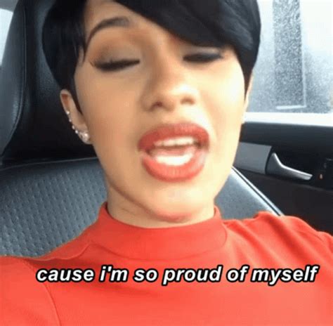 Cardi B Cause Im So Proud Of Myself GIF - Cardi B Cause Im So Proud Of Myself Im Proud Of Myself ...