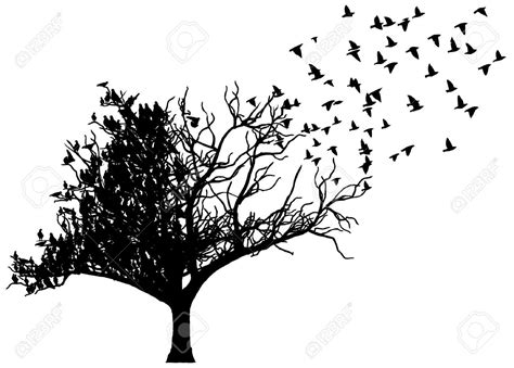 art tree birds | Tree with birds tattoo, Black bird tattoo, Tree of ...