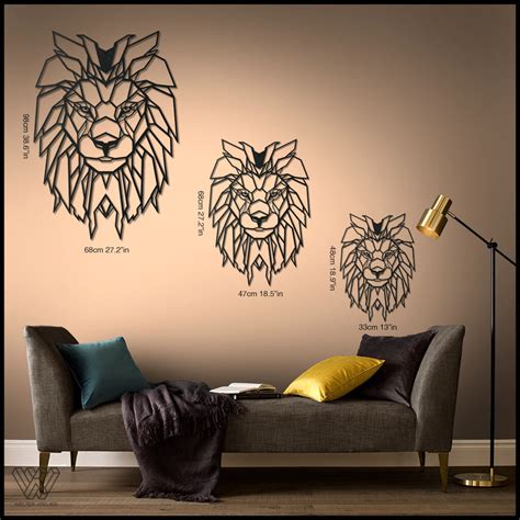 LION Metal Lion Wall Art Metal Wall Decor Wall Decor | Etsy