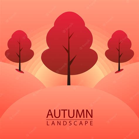 Premium Vector | Autumn landscape