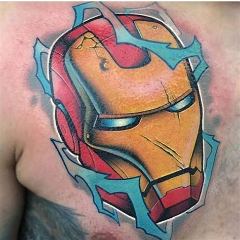 Iron Man Chest Tattoo