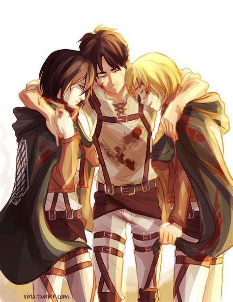 Fan Art of Eren/Mikasa/Armin for fans of Shingeki no Kyojin (Attack on ...