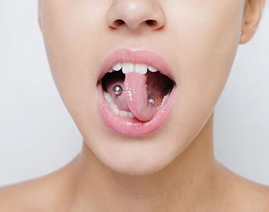 Oral piercings or tongue piercing