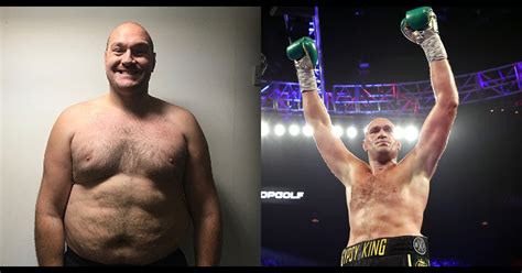 Boxer Tyson Fury shares photos of his weight-loss transformation