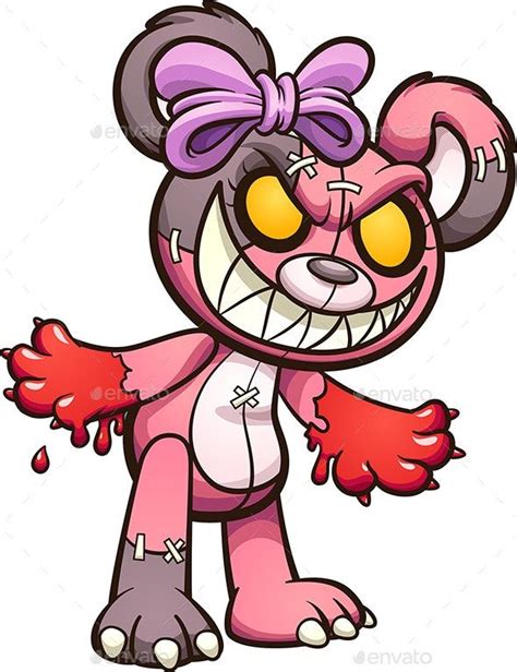 Scary Teddy bear | Scary teddy bear, Graffiti cartoons, Evil teddy bear