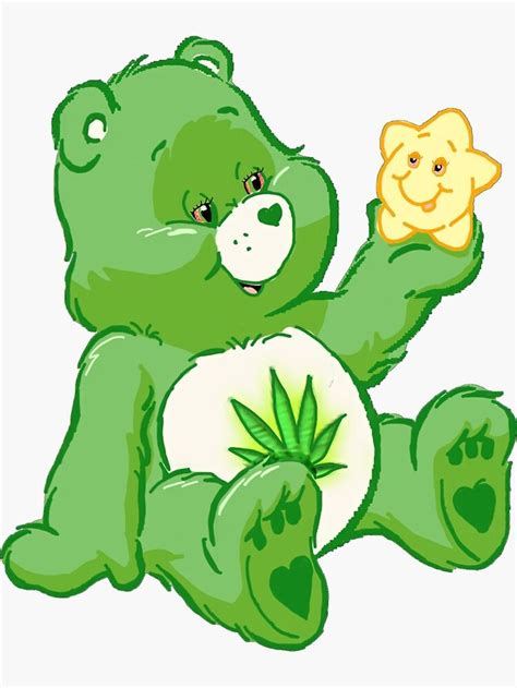 Stoner care bear Sticker by Yolynn444 in 2021 | Care bear, Bear paintings, Care bear tattoos