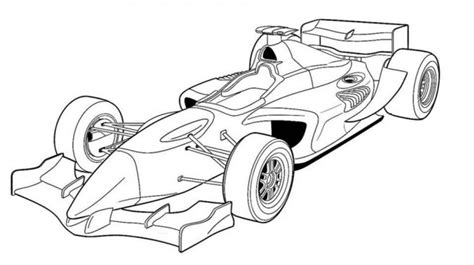 Coloriage Automobile de Course Formule dessin gratuit à imprimer