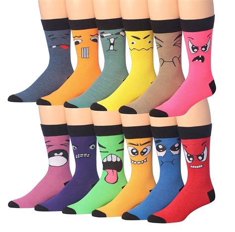 James Fiallo - James Fiallo Mens 12-Pairs Funny Funky Crazy Novelty ful ...