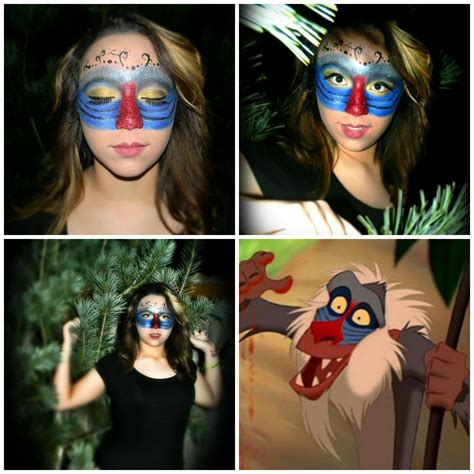 Rafiki makeup, disney, lion king, glitter, face paint, love. Cute face paint for a trip to ...