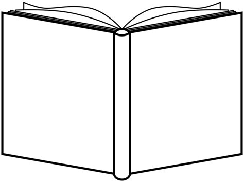 Book open outline - Openclipart