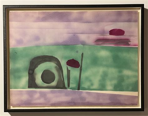 Donald Stacy - 1950s "Purple Sky Landscape" Mid Century Abstract Landscape Painting For Sale at ...