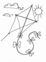 A Kite Coloring Page  Free Printable Pages For Kids sketch template