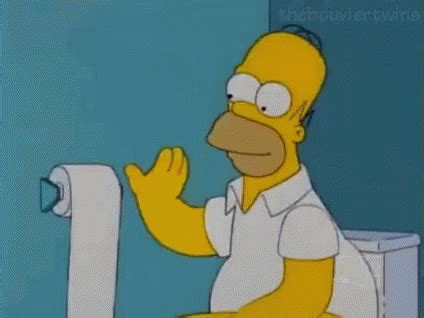 Homero En El Baño GIF - TheSimpsons HomerSimpson TissueRoll - Discover ...