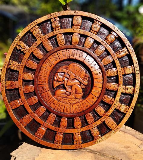 Prehispanic Mayan Art Mayan Calendar Mexican Painting Wood | Etsy