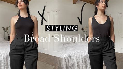 How to Style Broad Shoulders & Create BALANCED Outfits | Inverted triangle outfits, Broad ...