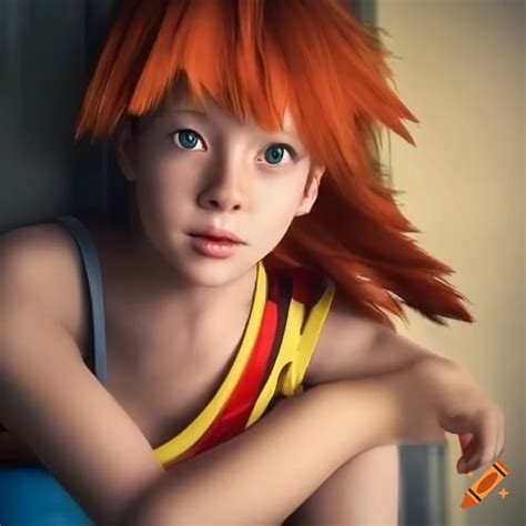 Realistic depiction of misty from pokemon on Craiyon