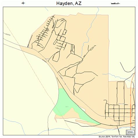 Hayden Arizona Street Map 0432020