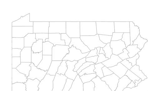 Blank Pennsylvania County Map Free Download