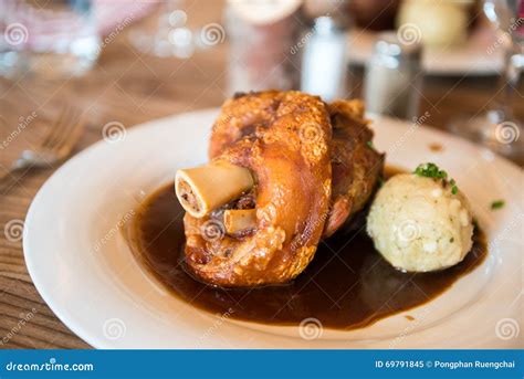 German pork knuckle stock image. Image of roasted, baked - 69791845