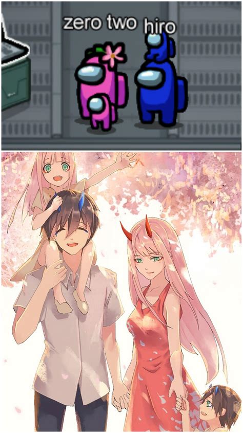 Zero two and hiro in among us : r/DarlingInTheFranxx