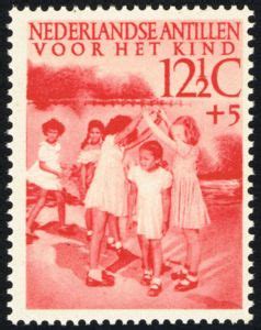 Stamp: London Bridge (Netherlands Antilles(Youth Welfare (1951) Children's Games) Mi:AN 32,Sn:AN ...