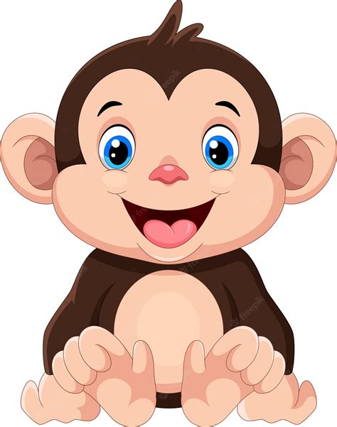 Clip Art of the baby monkey free image download - Clip Art Library