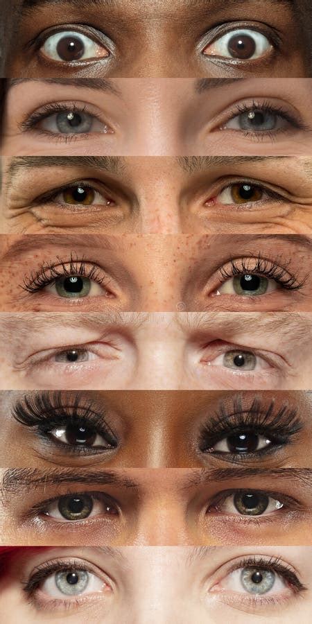 Set, Collage of Different Types of Male and Female Eyes Stock Photo ...