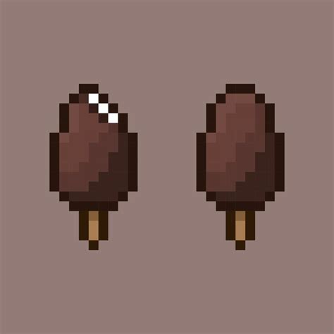 pixel art style, 18 bit style ice chocolate stick vector 11185429 ...