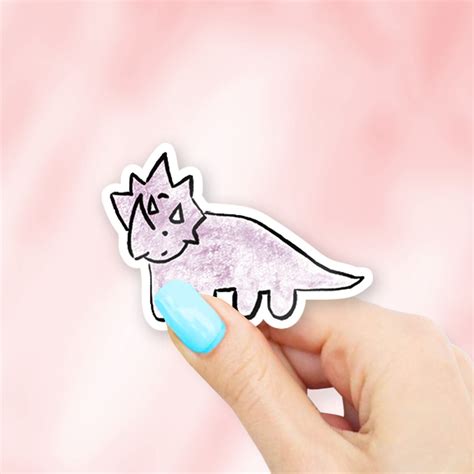 Pink Dinosaur Sticker - MacBook stickers | laptop stickers ...