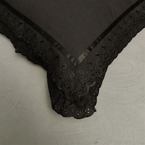 Double Lace Black Pillow Cover