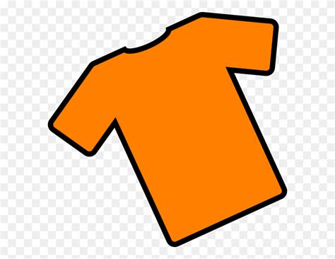 T Shirt Shirt Outline Printable Clipart - Color Orange Clipart - FlyClipart