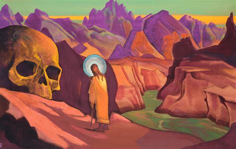 Issa and giant's head, 1932 - Nicholas Roerich - WikiArt.org