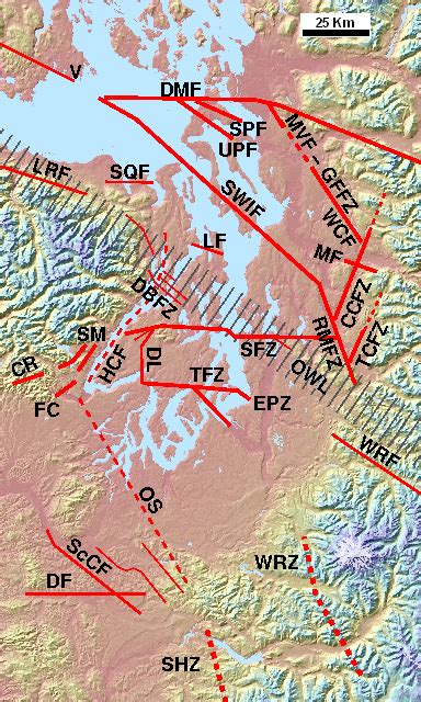 North American Earthquake Fault Lines Map