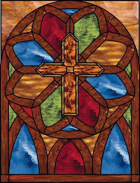 Stained Glass Church Window Panel