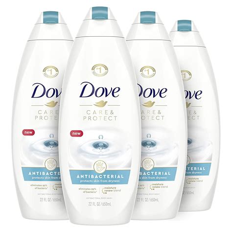 Dove Body Wash For All Skin Types Antibacterial Body Wash Protects fromDryness 22 oz 4 Count ...