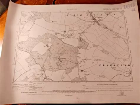 ORIGINAL 1925 OS Map Sheet Markyate Watling Street Flamstead Beechwood Park Roe £69.95 - PicClick UK