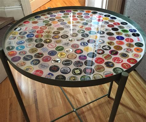 Bottle Cap Tray Table With Grout and Resin : 8 Steps (with Pictures) - Instructables