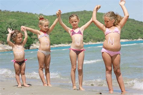 Sweet girls on the beach — Stock Photo © vladislavgajic #9806751