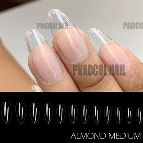 Nails Extension System Full Cover Sculpted Clear Stiletto Coffin False ...