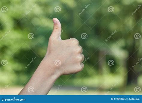 Picnic Thumb Up Hand Sign Baby Hand Showing Thumb Up, Like Ok Positive Hand Gesture Royalty-Free ...
