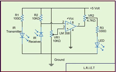 IR Sensor : Circuit Diagram, Types Working with Applications | Electronic circuit projects ...