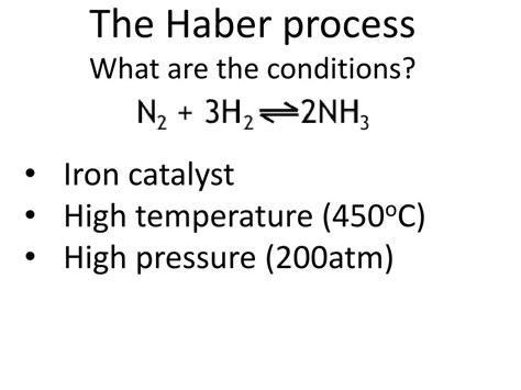 PPT - Making ammonia The Haber process PowerPoint Presentation, free ...