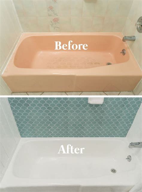 How To Paint A Bathtub and Shower For $50 | Refinish Tub | Painted Tub ...