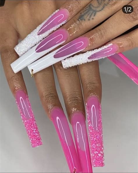 BADDIE NAILS | Nails, Acrylic nails coffin pink, Pink nails