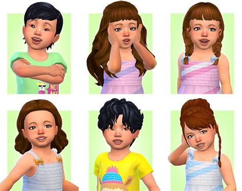 TROPICAL SPLASH 🌴 - Toddler Hair Conversions | Toddler hair sims 4, Sims 4 toddler, Toddler cc ...