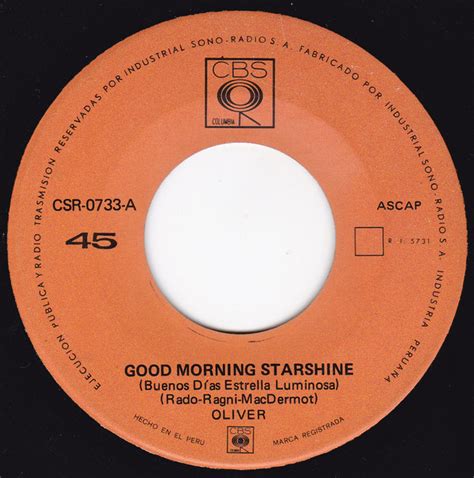 Oliver – Good Morning Starshine (1969, Vinyl) - Discogs