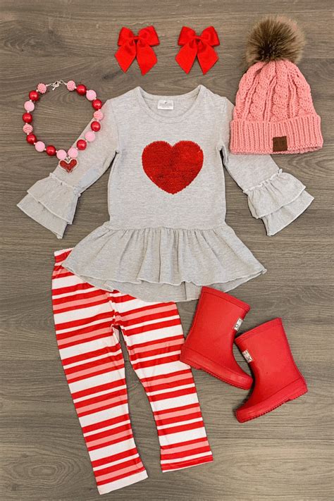 Heart & Stripes Flip Sequin Pant Set | Little girl outfits, Sequin pant, Little girl fashion