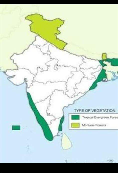 Where are tropical thorn forest on a political map of india - Brainly.in