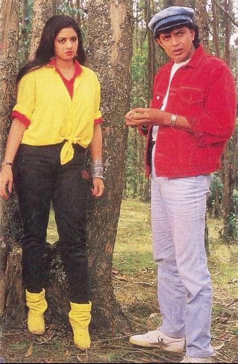 Sridevi with Mithun Chakraborty | Vintage bollywood, Most beautiful ...